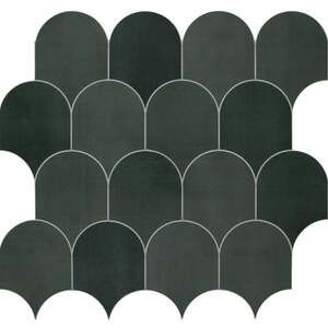 SUNWINGS Fish Scales Green Peel and Stick Backsplash Tile 11.4'' x 10.9'',10 pk